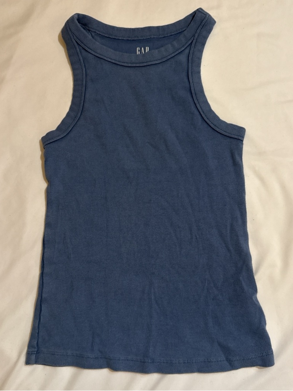 GAP Blue Ribbed Tank Top